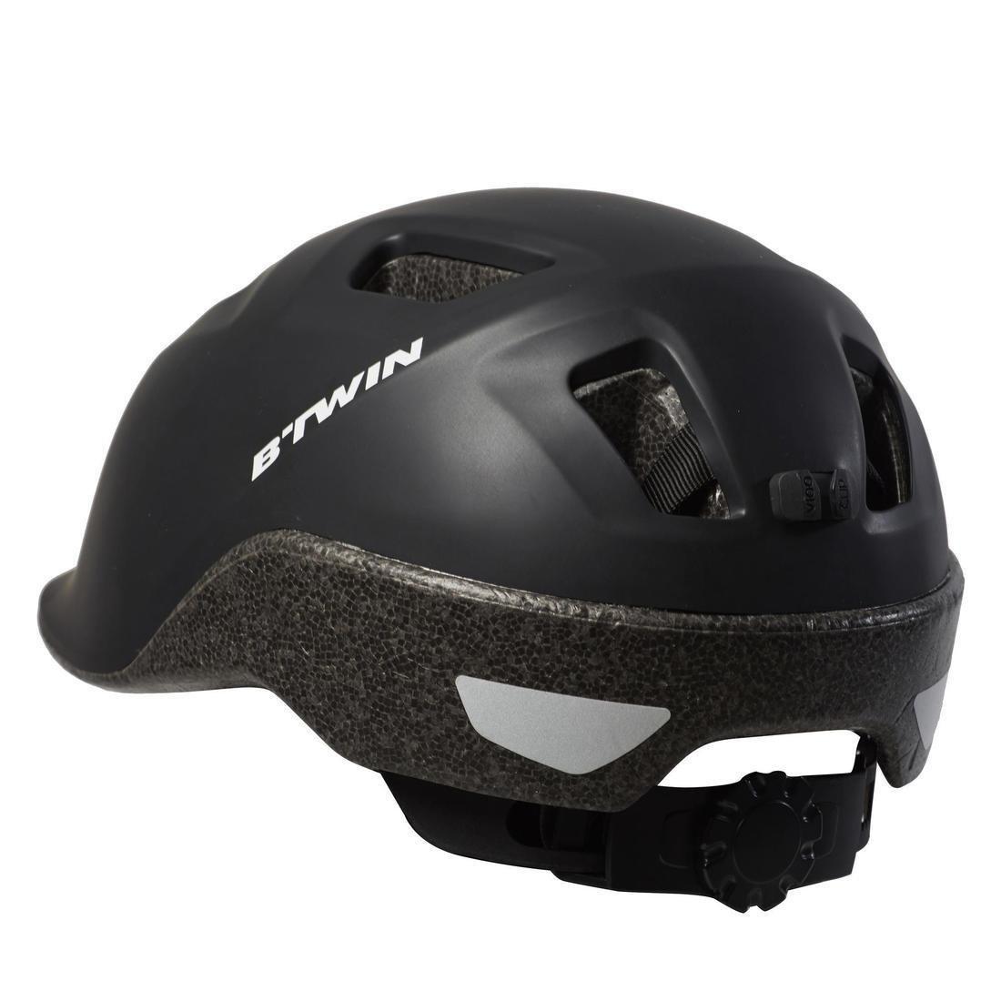 BLACK Adults Cycling Helmet - 100 Series, No Color, medium