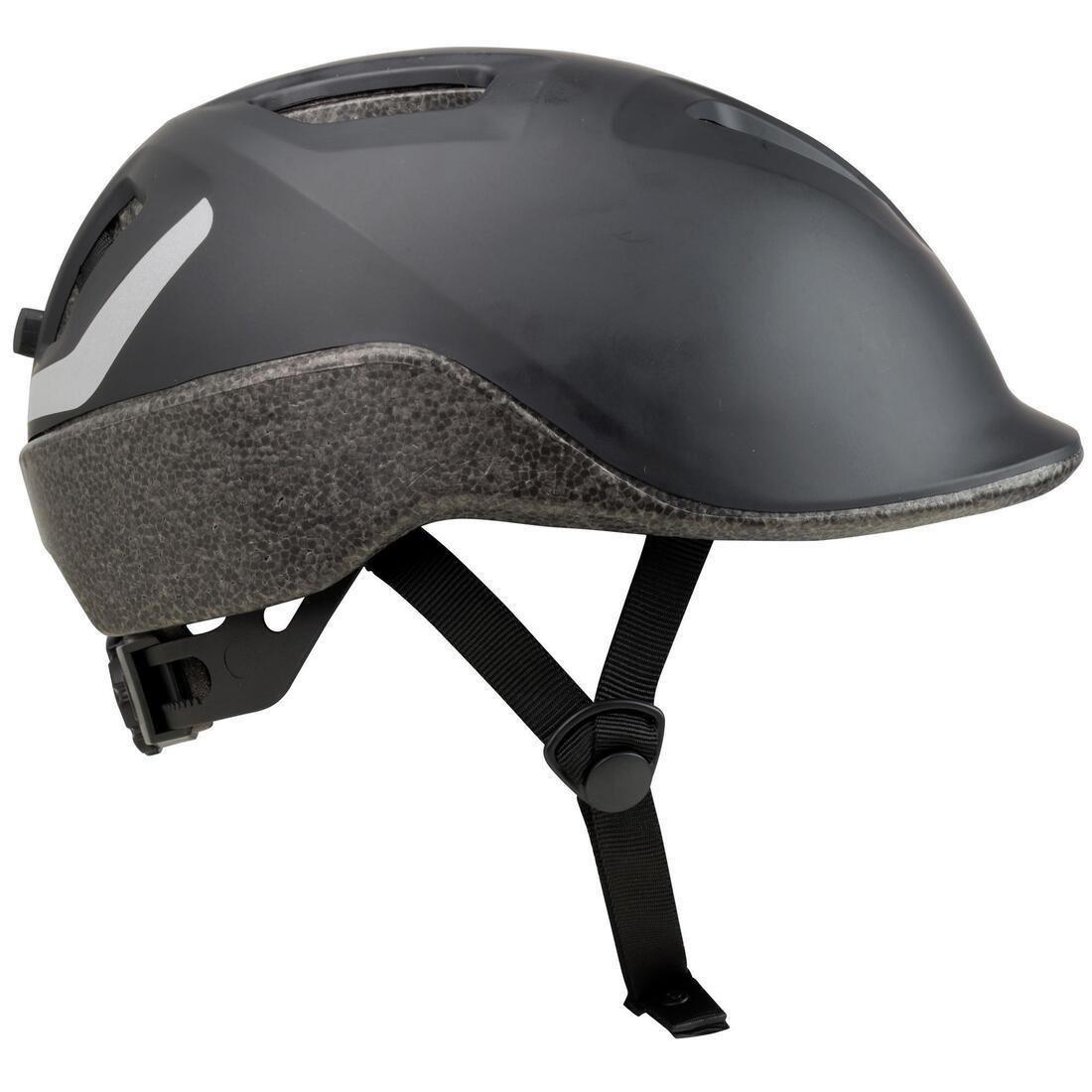BLACK Adults Cycling Helmet - 100 Series, No Color, medium