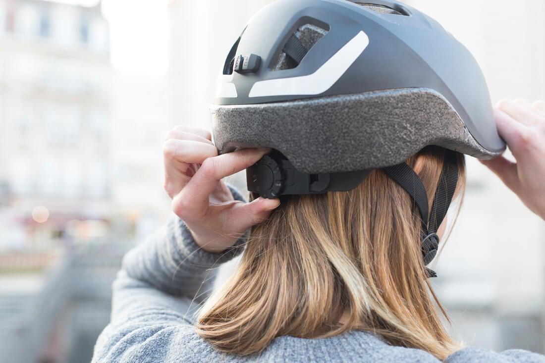 BLACK 100 City Cycling Helmet Black, , large image number 10