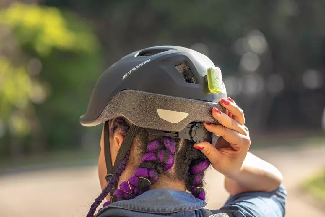 BLACK Adults Cycling Helmet - 100 Series, No Color, large image number 13