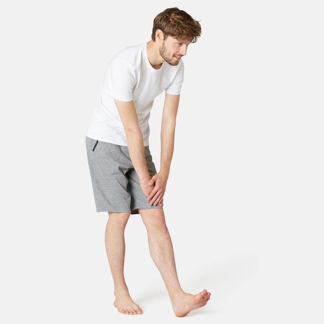FitnessLong Slim-Fit StretchCotton Shorts With Zip Pockets, Dark Grey, , large image number 8