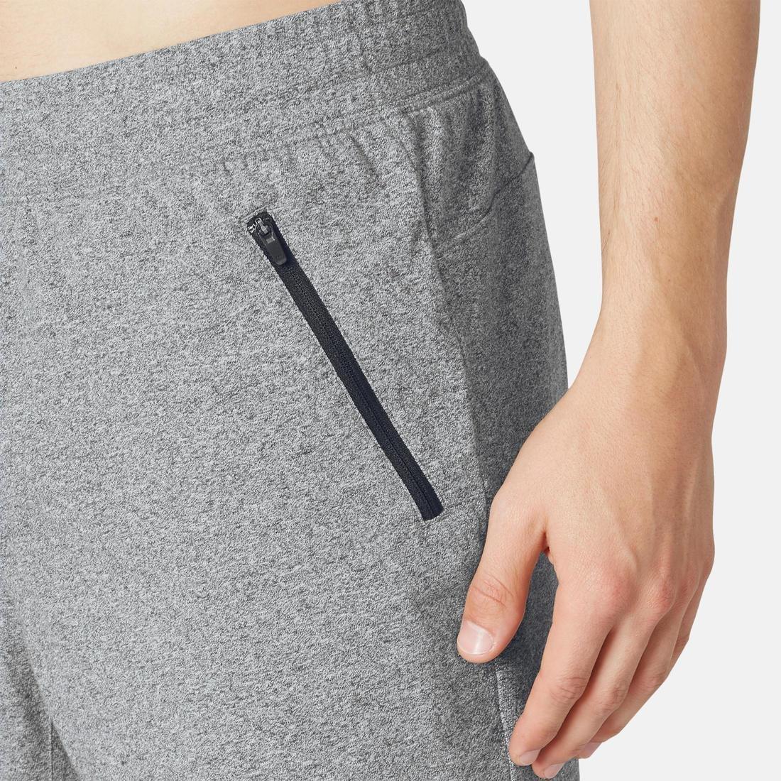 FitnessLong Slim-Fit StretchCotton Shorts With Zip Pockets, Dark Grey, , large image number 10