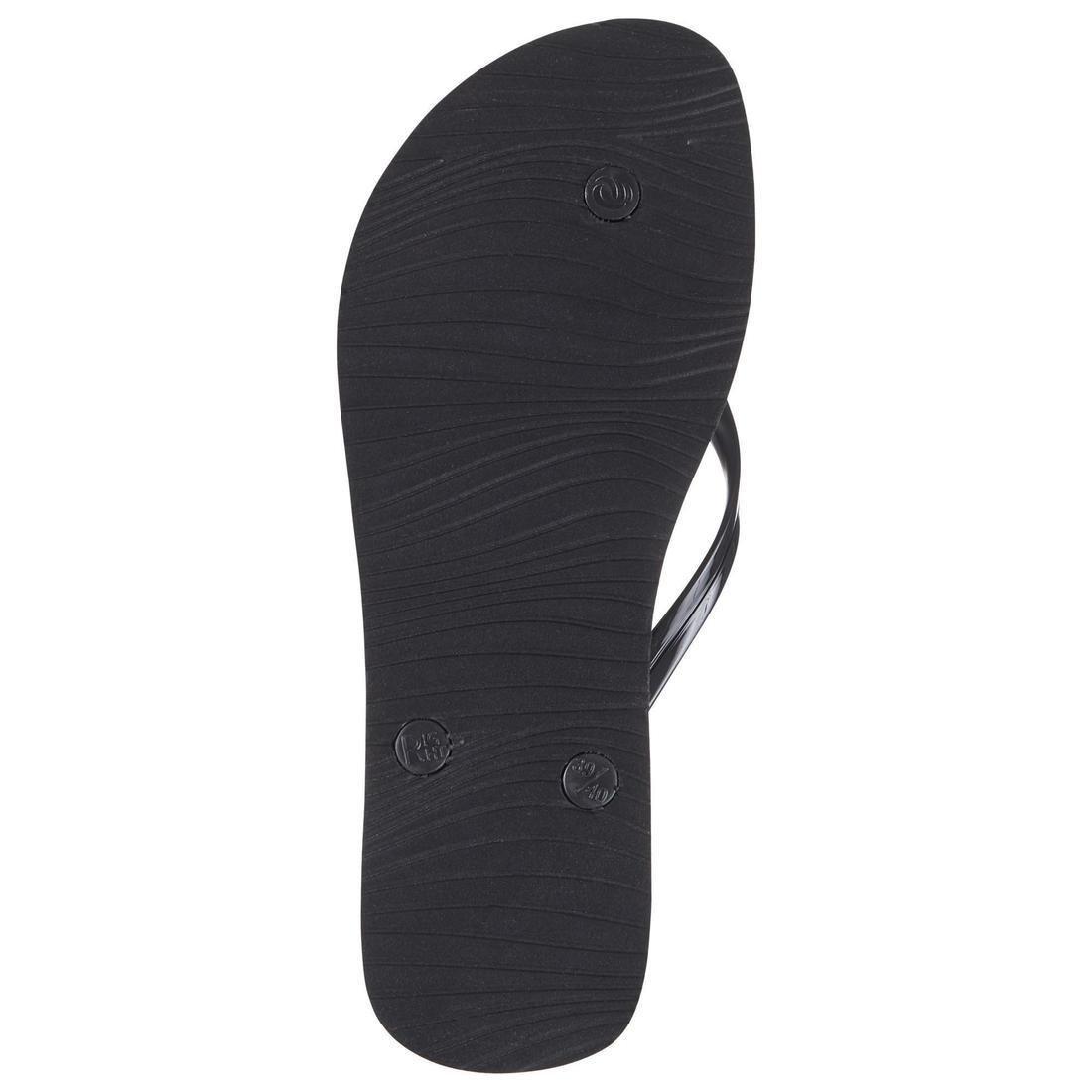 TO100 Women's Flip-Flops, Maupiti Print, Black, No Color, large image number 2