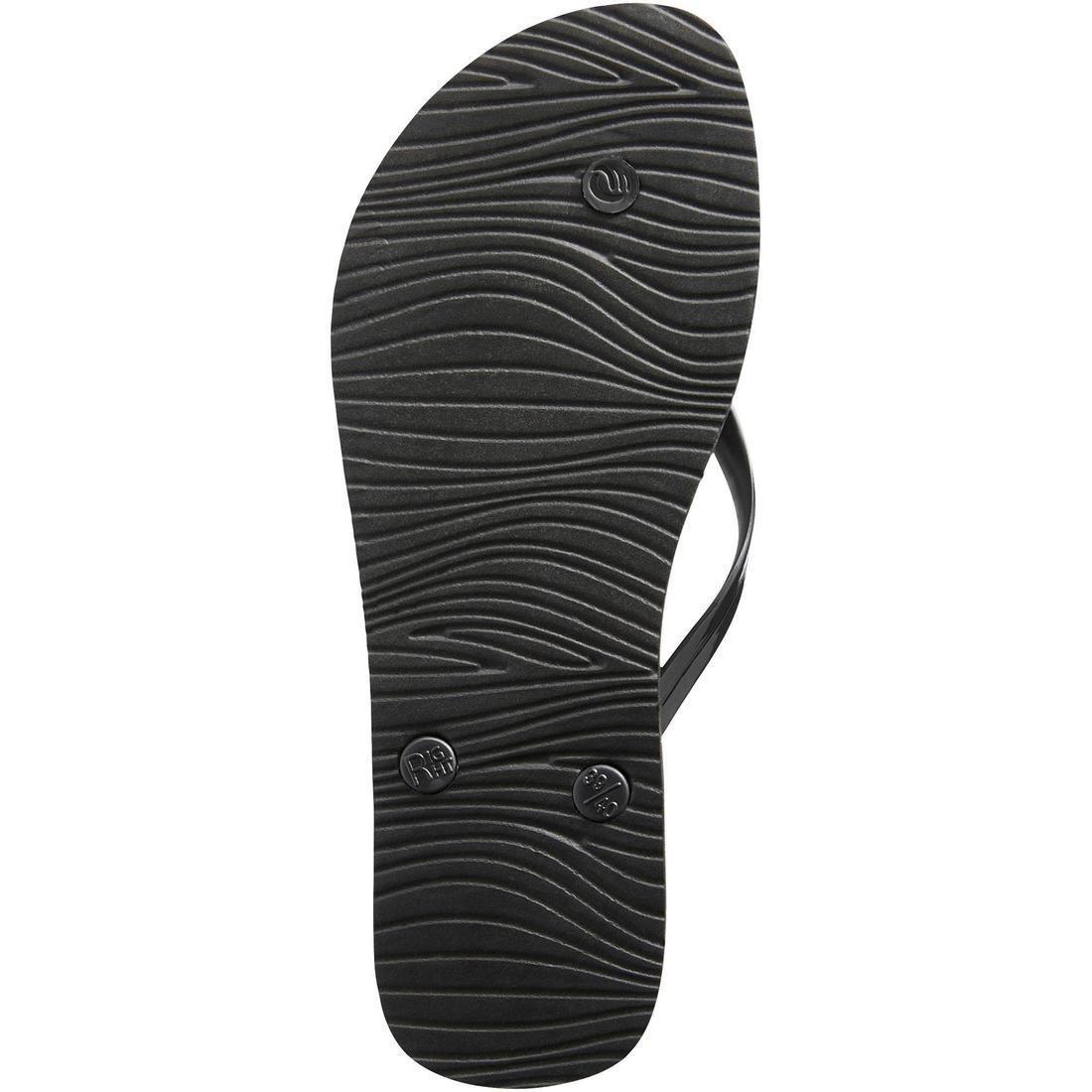 TO100 Women's Flip-Flops, Maupiti Print, Black, No Color, large image number 14