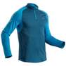 QUECHUA - Men's Long-sleeved Warm Hiking T-shirt - SH100, Prussian blue