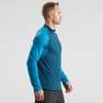 QUECHUA - Men's Long-sleeved Warm Hiking T-shirt - SH100, Prussian blue