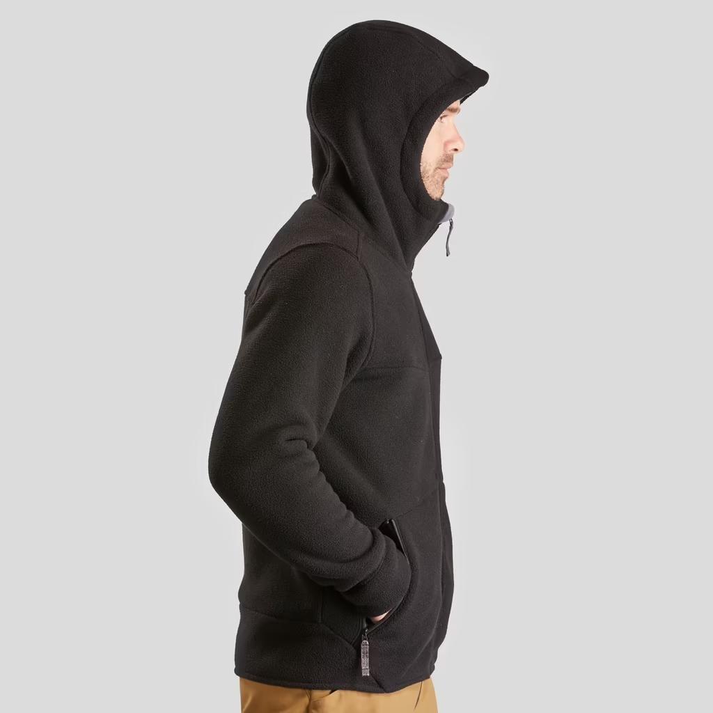 QUECHUA - Men Warm Hiking Fleece Jacket Sh500, Black