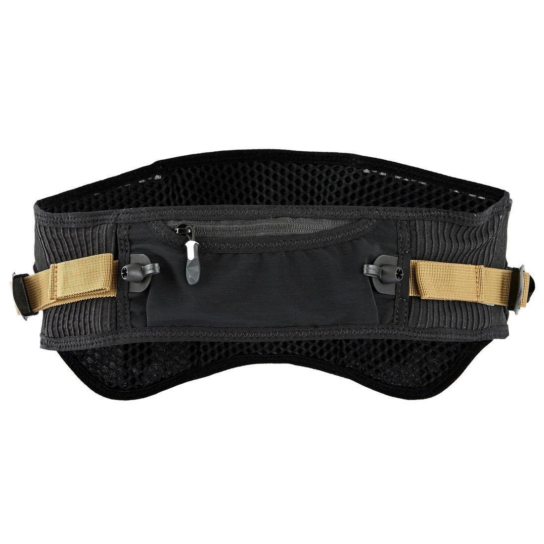 TRAIL RUNNING HYDRATION BELT 2 X 500 ML SOFT FLASK - BLACK/BRONZE, , large image number 1