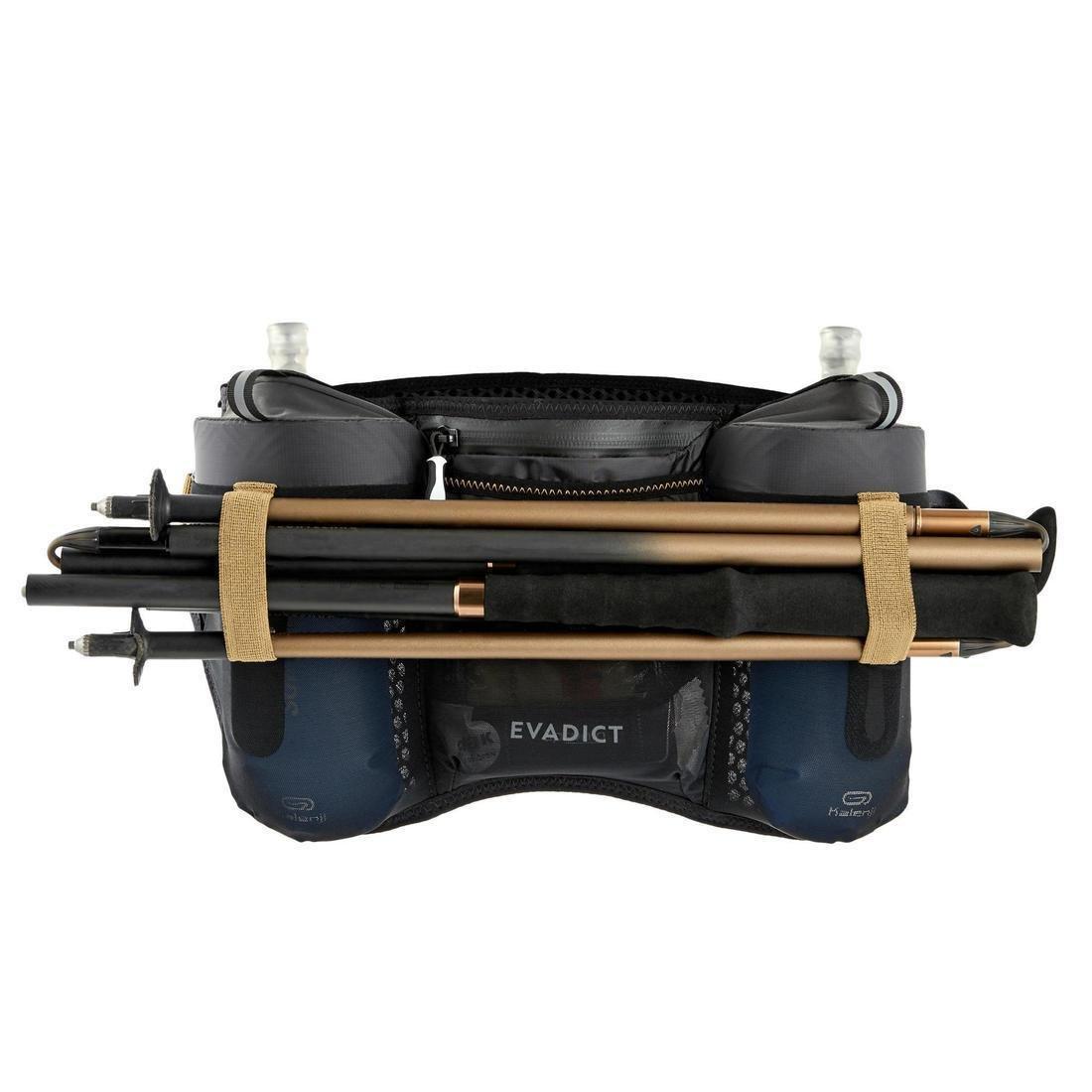 TRAIL RUNNING HYDRATION BELT 2 X 500 ML SOFT FLASK - BLACK/BRONZE, , large image number 3