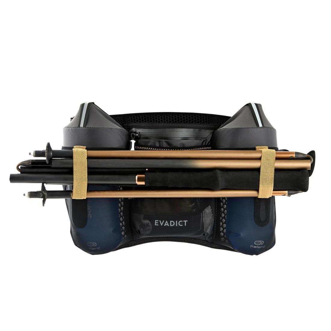 TRAIL RUNNING HYDRATION BELT 2 X 500 ML SOFT FLASK - BLACK/BRONZE, , large image number 4