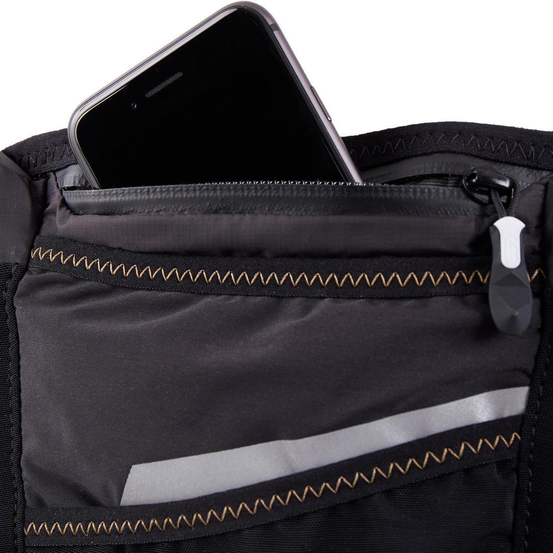 TRAIL RUNNING HYDRATION BELT 2 X 500 ML SOFT FLASK - BLACK/BRONZE, , large image number 6