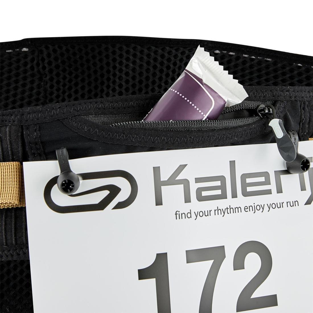 TRAIL RUNNING HYDRATION BELT 2 X 500 ML SOFT FLASK - BLACK/BRONZE, , large image number 7