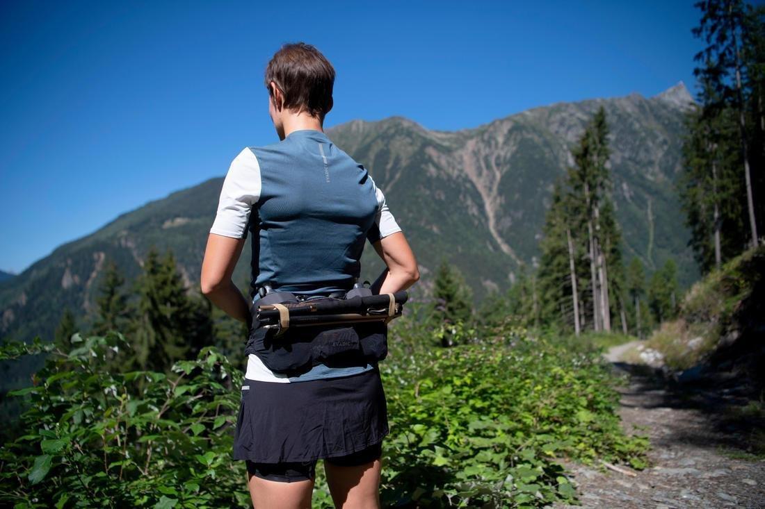 TRAIL RUNNING HYDRATION BELT 2 X 500 ML SOFT FLASK - BLACK/BRONZE, , large image number 10