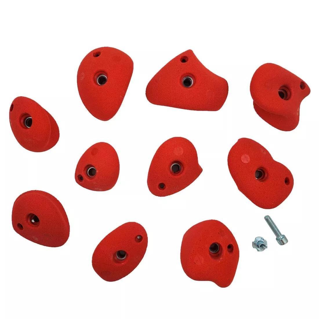 SCARLET RED CLIMBING HOLDS VERTIKA JUGS MEDIUM X10, No Color, large image number 12