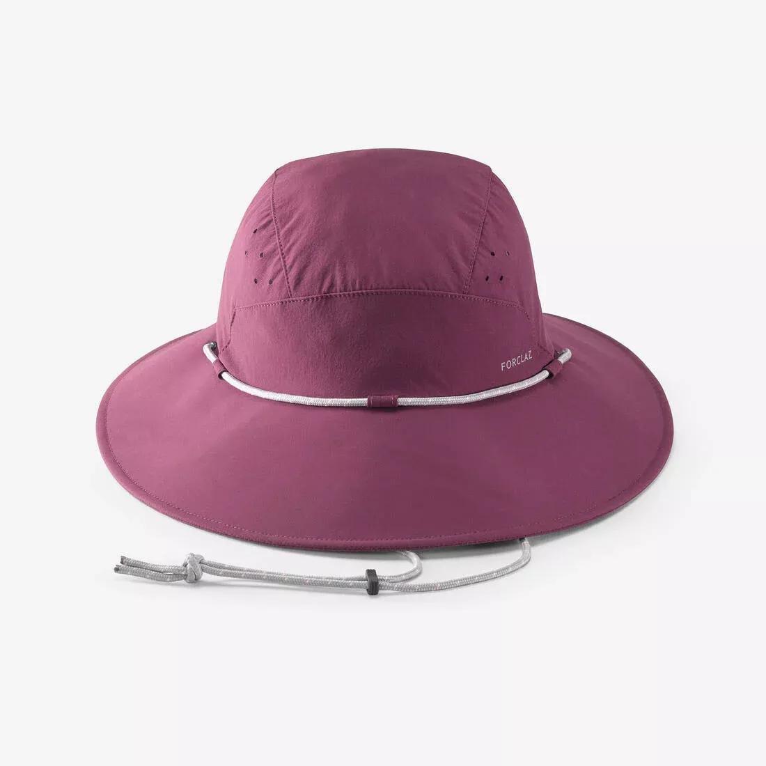 Women's Anti-Uv Mountain Trekking Hat |Trek 500, Purple, No Color, large image number 1