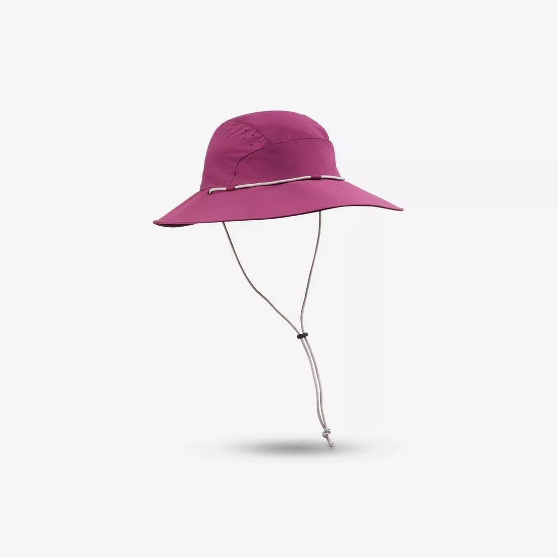 Women's Anti-Uv Mountain Trekking Hat |Trek 500, Purple, No Color, large image number 7