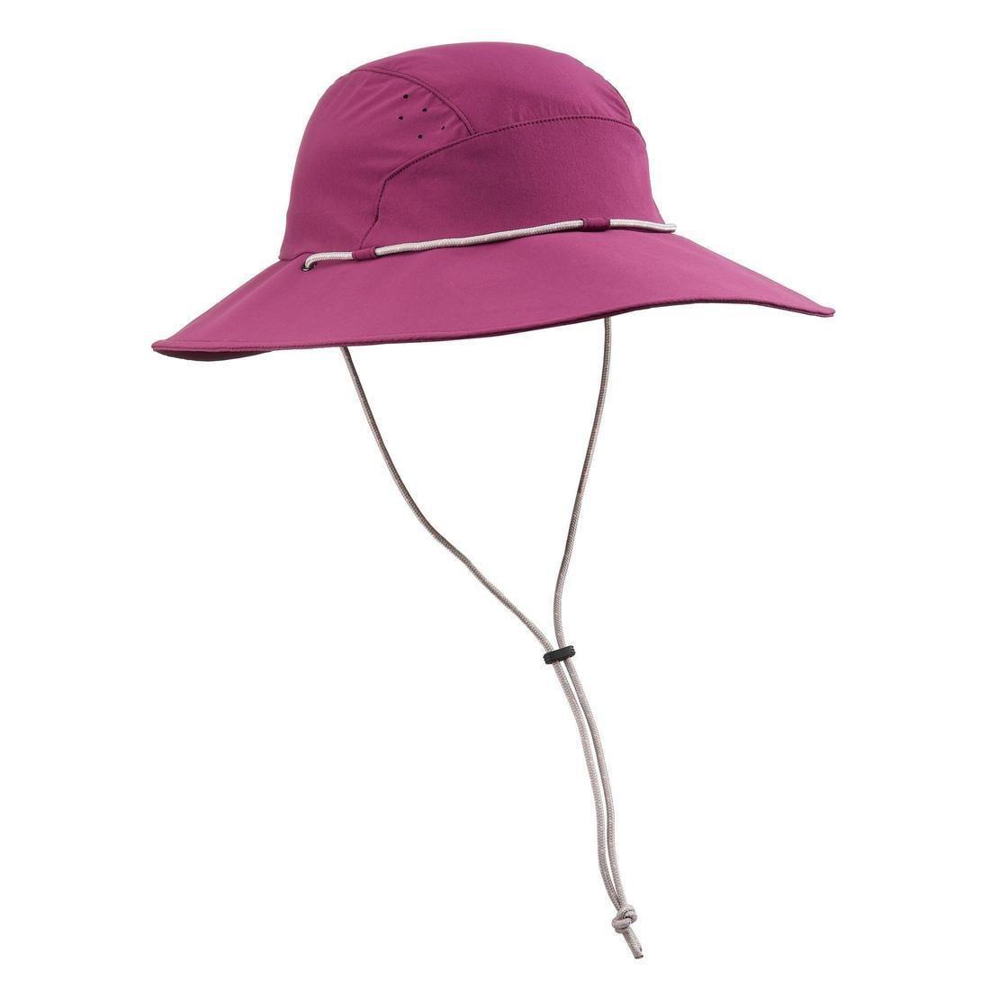 Women's Anti-Uv Mountain Trekking Hat |Trek 500, Purple, No Color, large image number 13