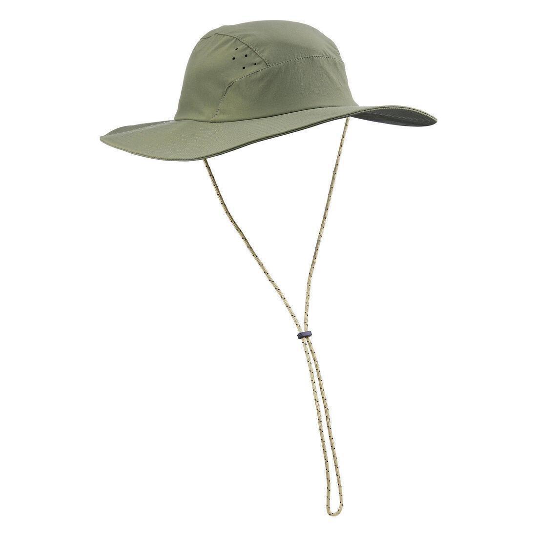 Men's Anti-UV Mountain Trekking Hat - TREK 500, Dark Ivy Green, , large image number 0