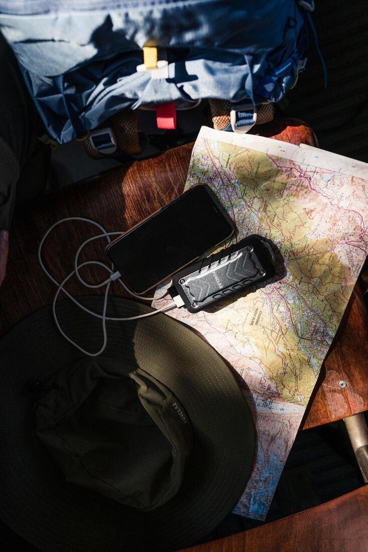 Men's Anti-UV Mountain Trekking Hat - TREK 500, Dark Ivy Green, No Color, medium