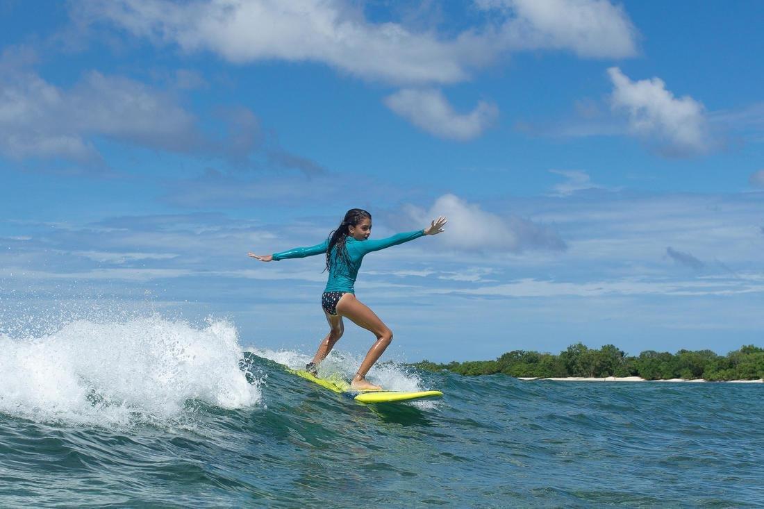 100 Children's Long Sleeve UV Protection Top Surfing T-Shirt, Royal Blue, , large image number 9