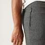 DOMYOS - Fitness Slim-Fit Jogging Bottoms with Zip Pockets, Dark Grey
