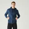 DOMYOS - Brushed Jersey Gym and Pilates Hoodie, Blue