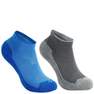 QUECHUA - Kids Low Hiking Socks Mh100 2-Pack, Blue