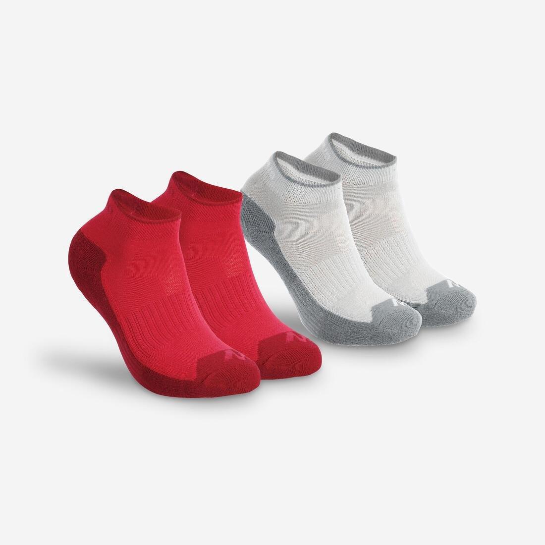 Kids Unisex Low Hiking Socks - MH100 2-Pack, Pink, No Color, large image number 2