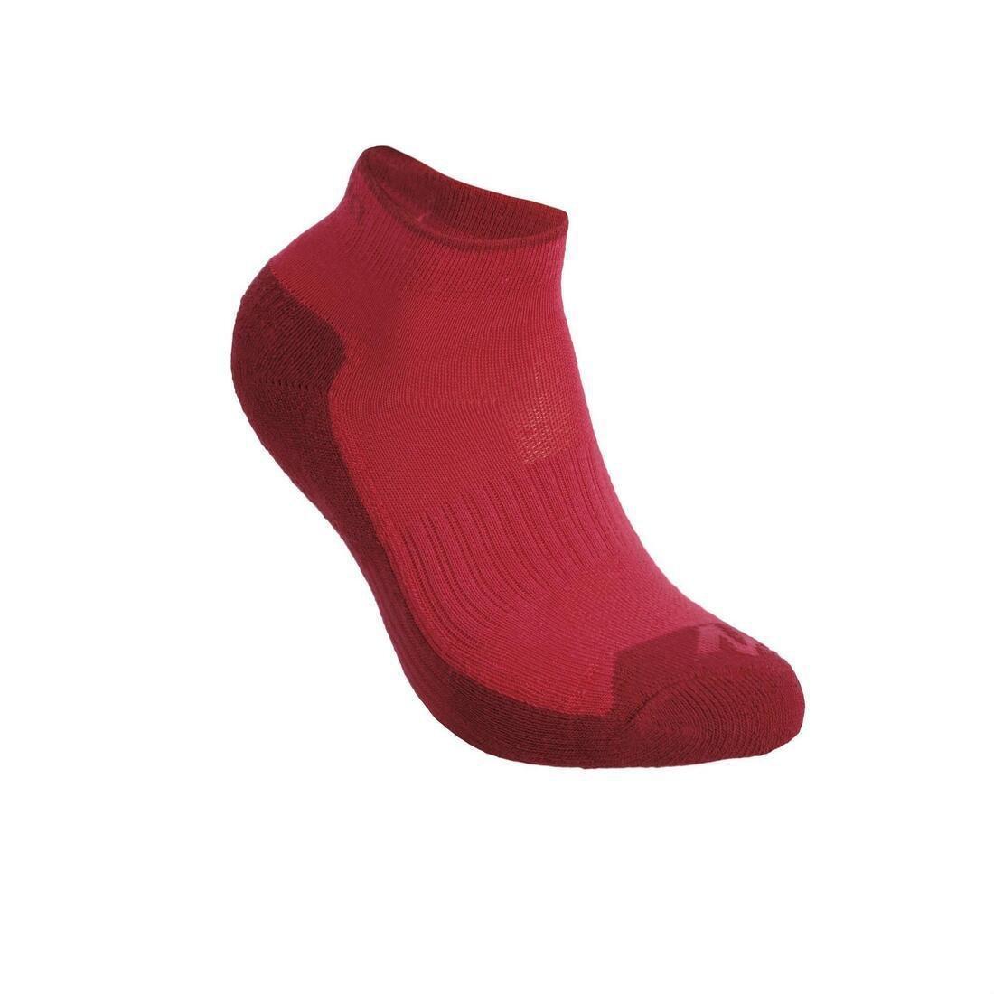 QUECHUA - Kids Low Hiking Socks Mh100 2-Pack, Pink