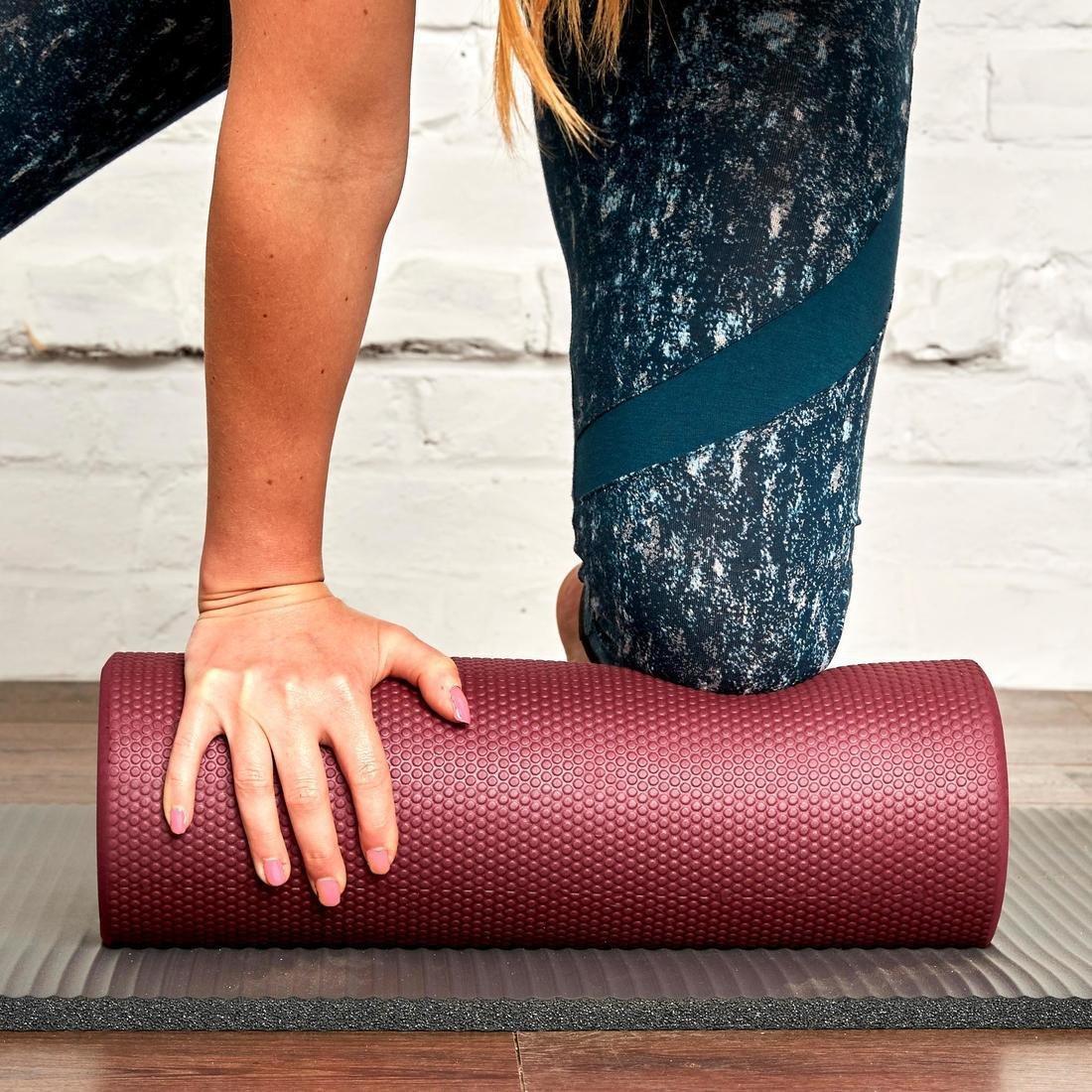 DOMYOS - Fitness Mini Foam Roller Purple, Damson