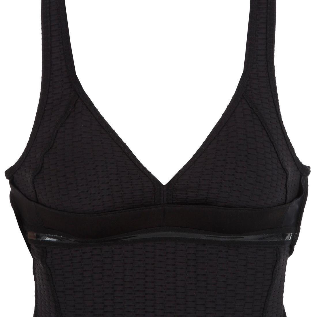 EmbossedWomens 1-Piece SwimsuitKaipearl, Black, , large image number 7
