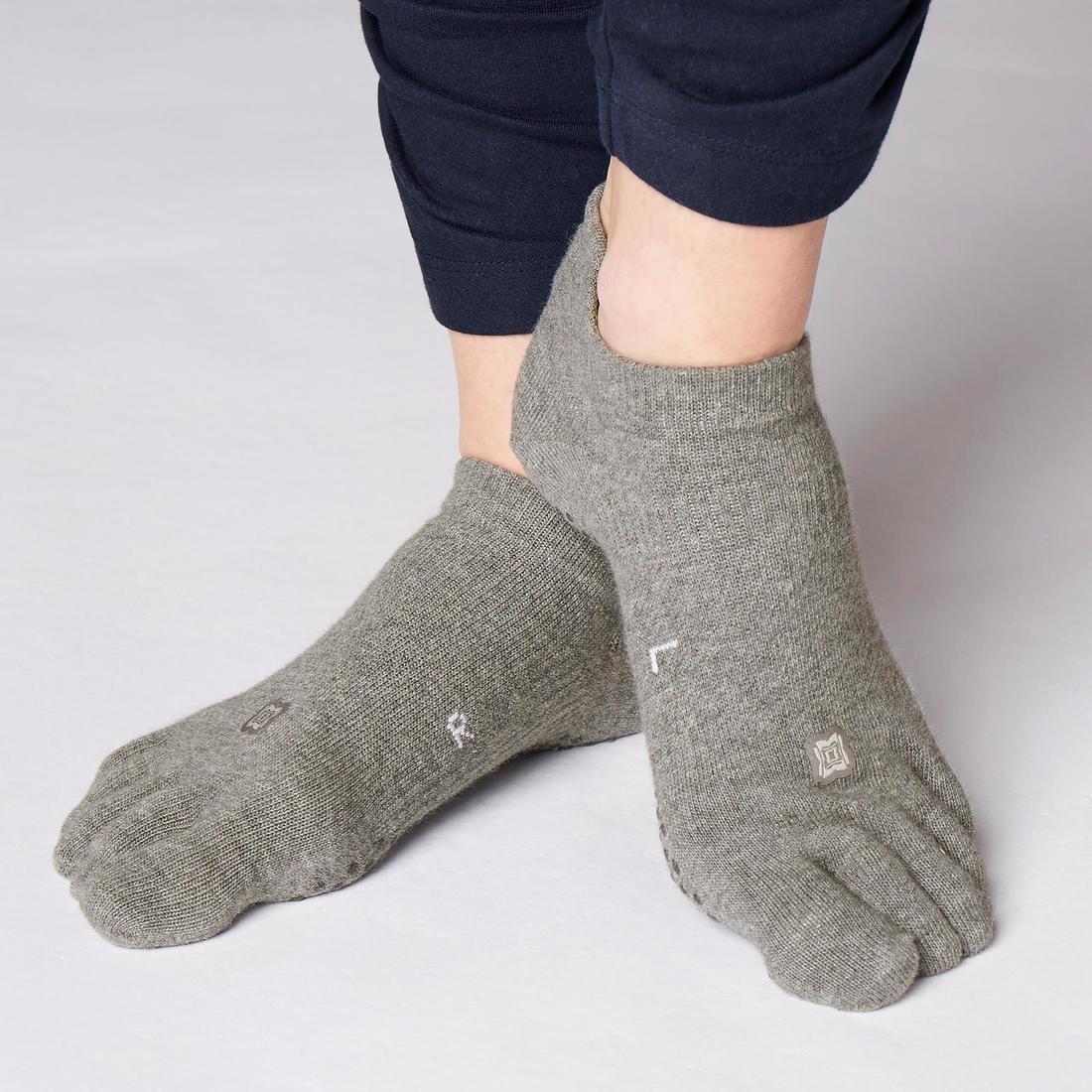 Non-Slip Yoga Toe Socks, Blue, , large image number 1