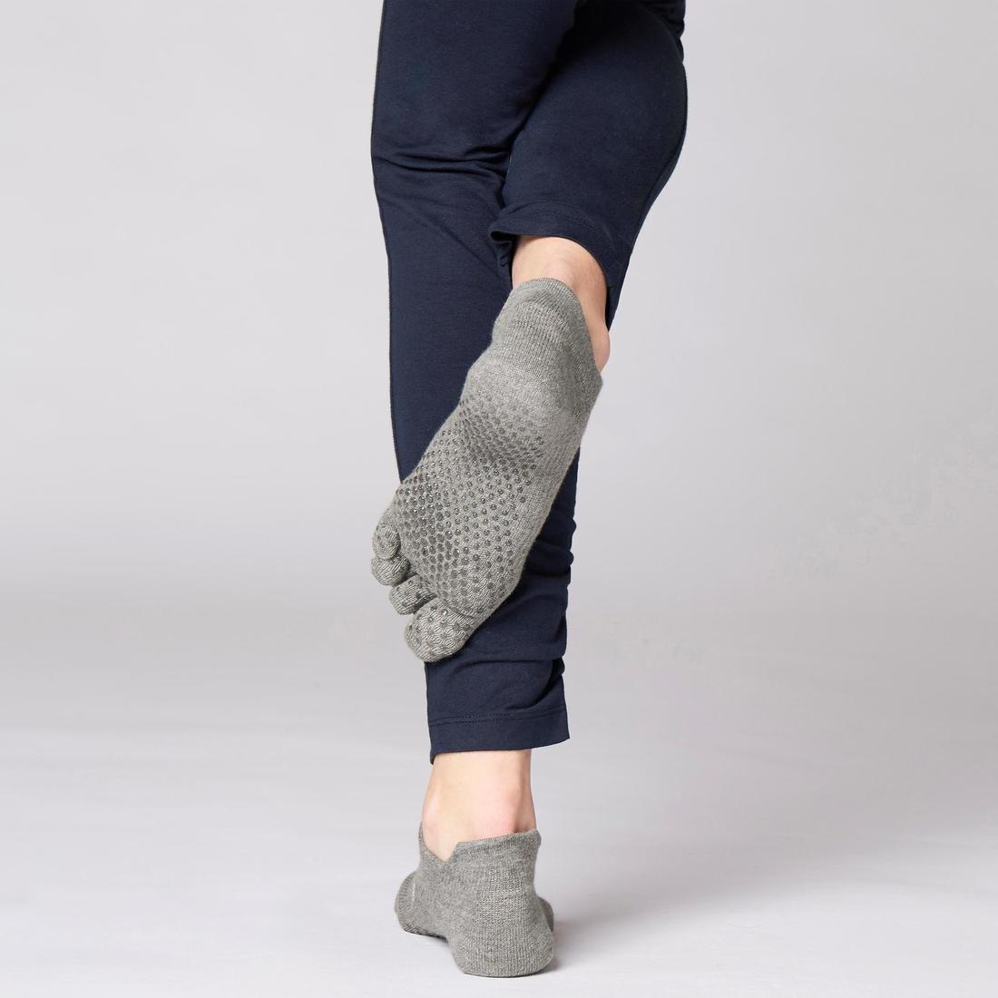 Non-Slip Yoga Toe Socks, Blue, , large image number 2