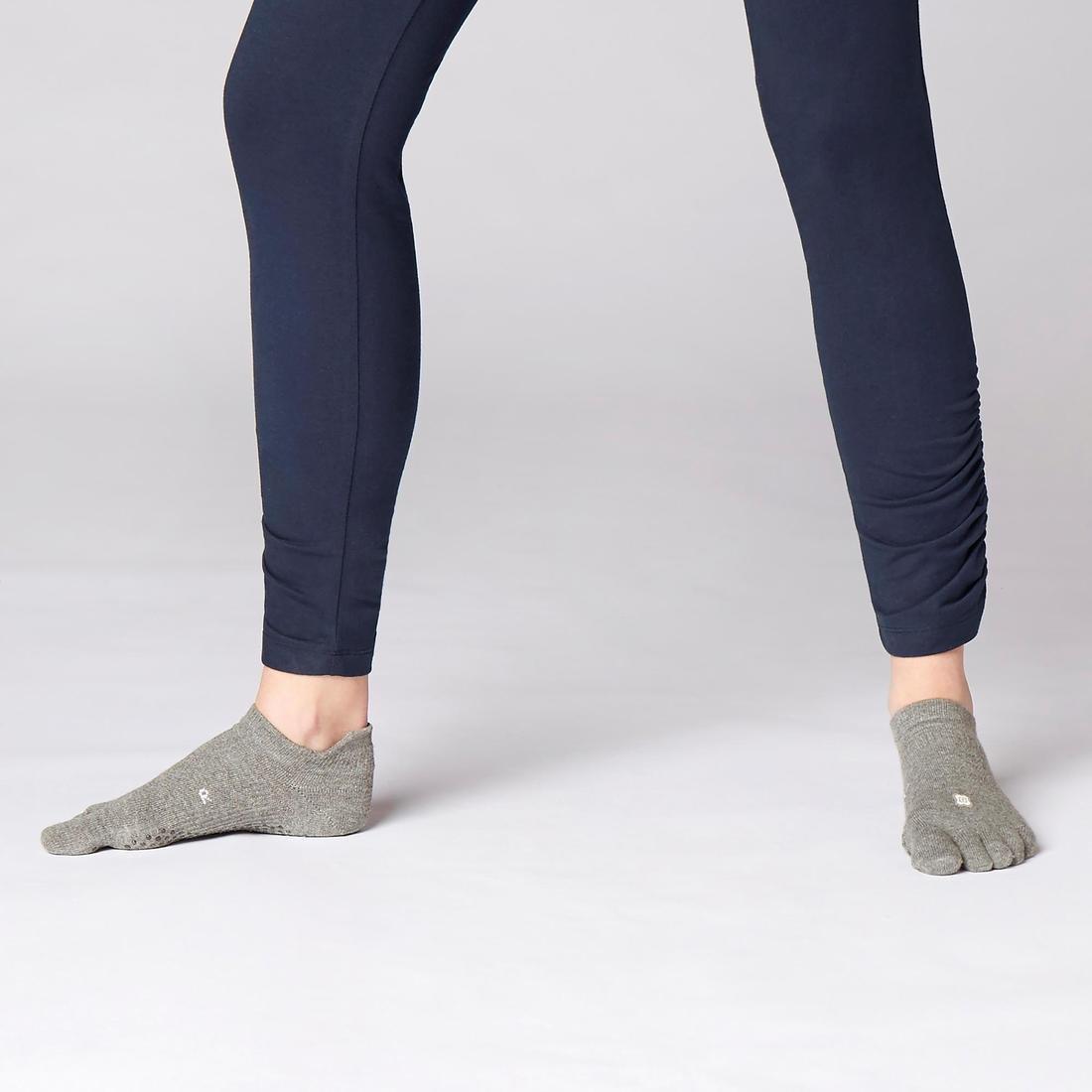 Non-Slip Yoga Toe Socks, Blue, , large image number 3