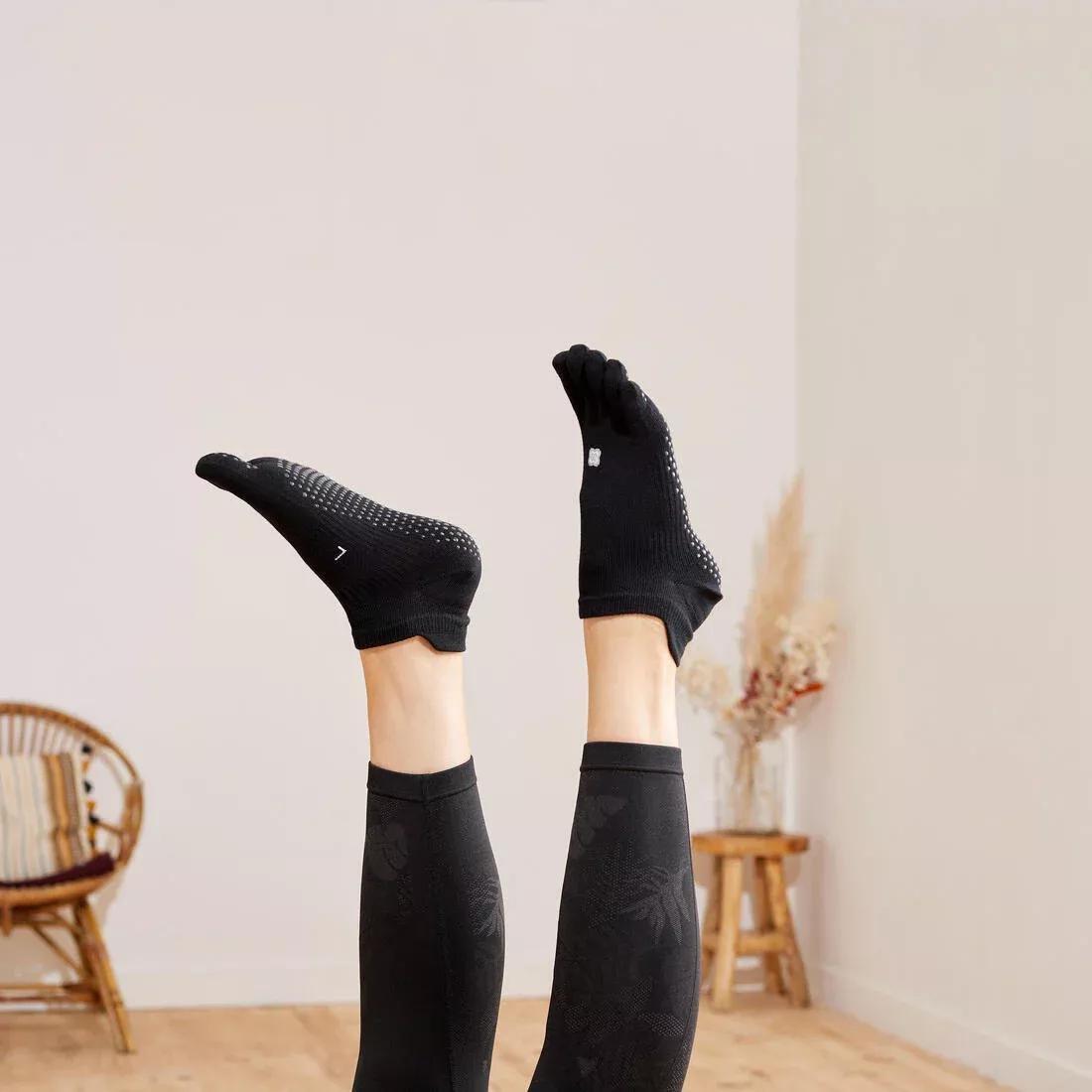 Non-Slip Yoga Toe Socks, Blue, , large image number 14
