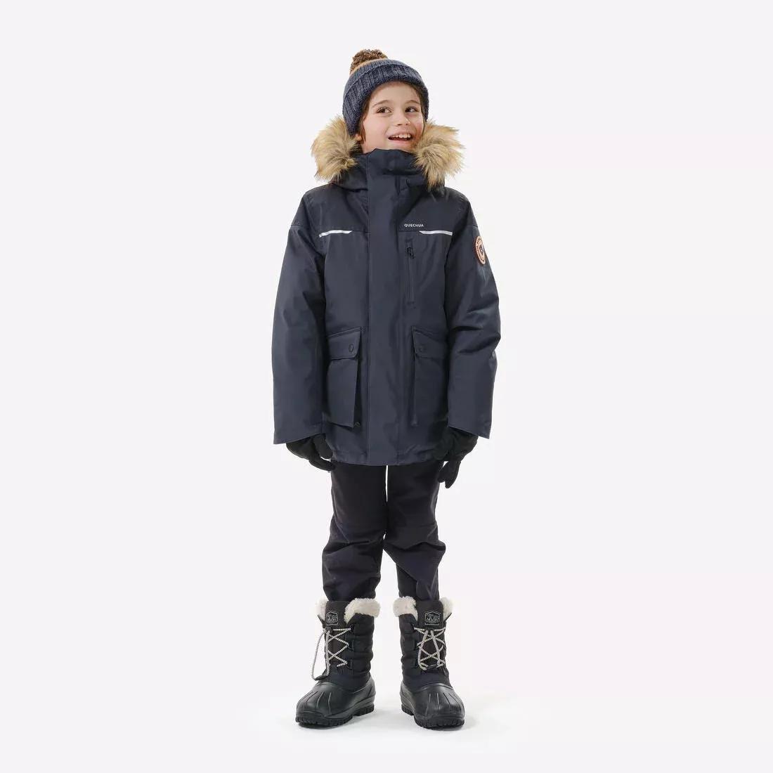 Kids Unisex Waterproof Winter Hiking Parka - Sh500 Ultra-Warm 7-15 Years, Grey, No Color, medium