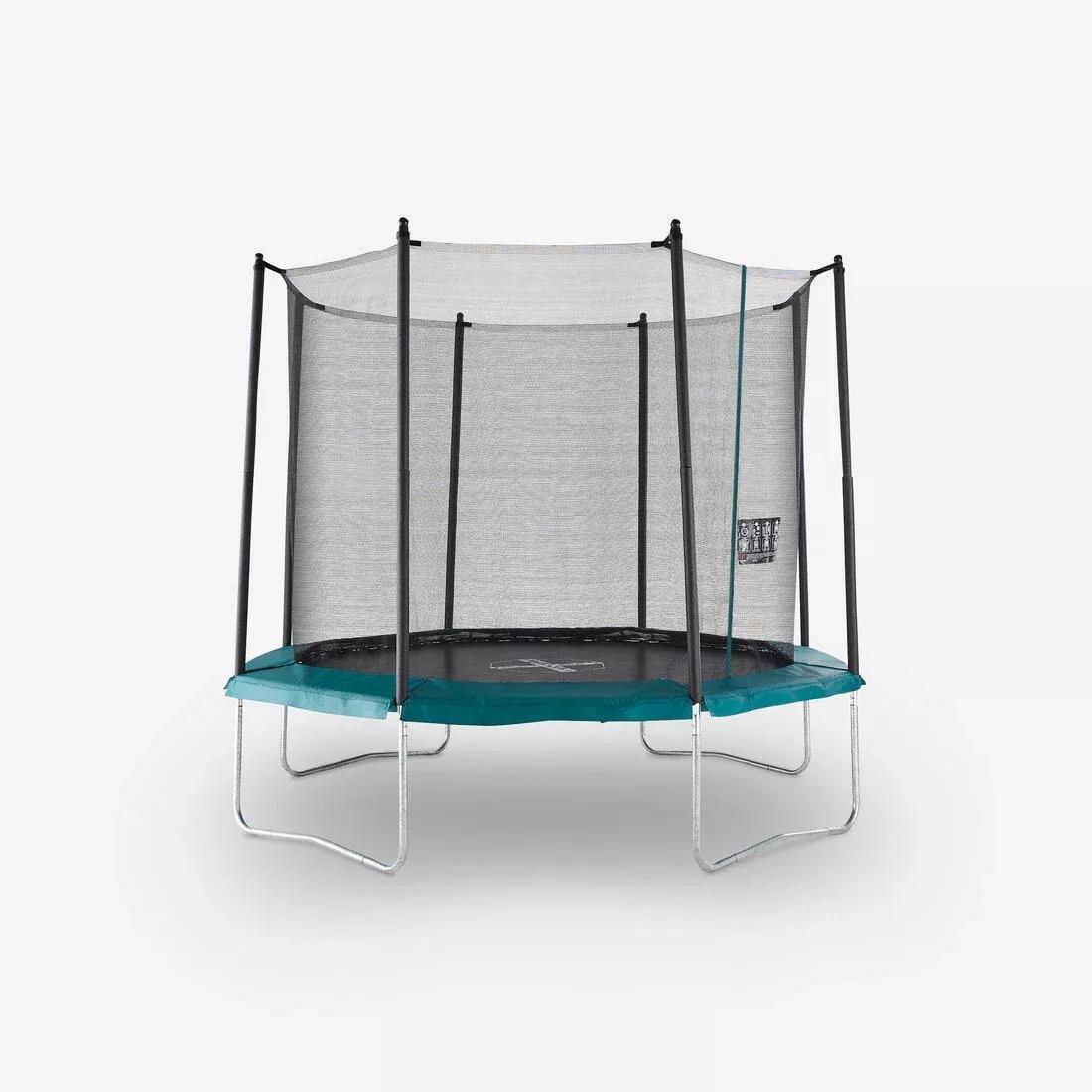 Octagonal Trampoline With Safety Net 300, Black, 5401_000, medium