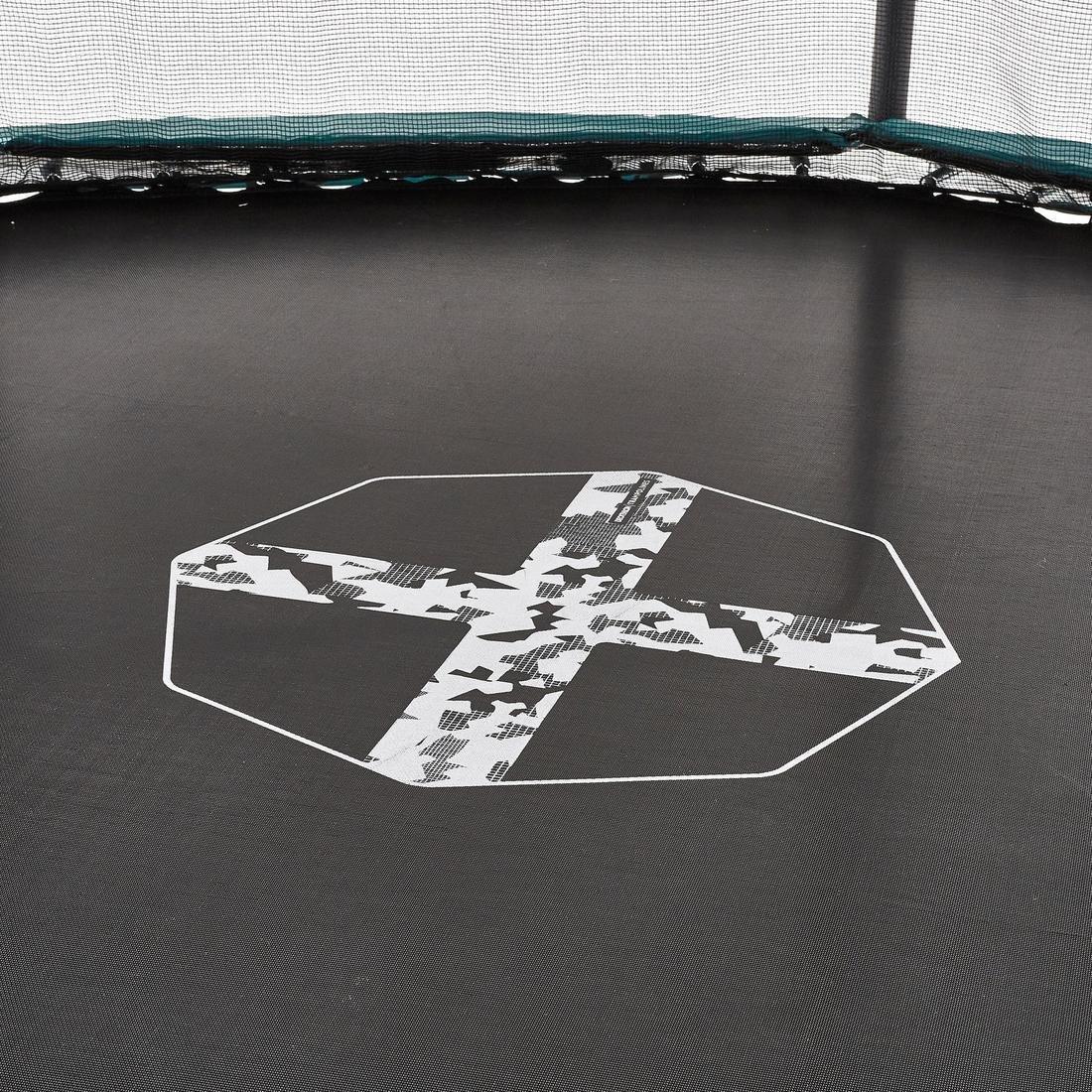 Octagonal Trampoline With Safety Net 300, Black, No Color, large image number 2