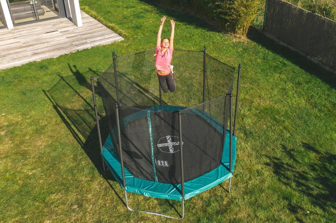Octagonal Trampoline With Safety Net 300, Black, No Color, large image number 8