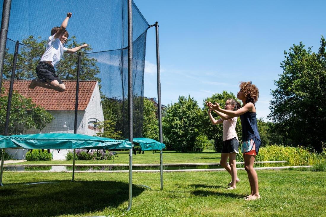Octagonal Trampoline With Safety Net 300, Black, No Color, large image number 9