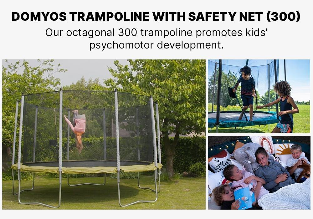 Octagonal Trampoline With Safety Net 300, Black, No Color, large image number 17