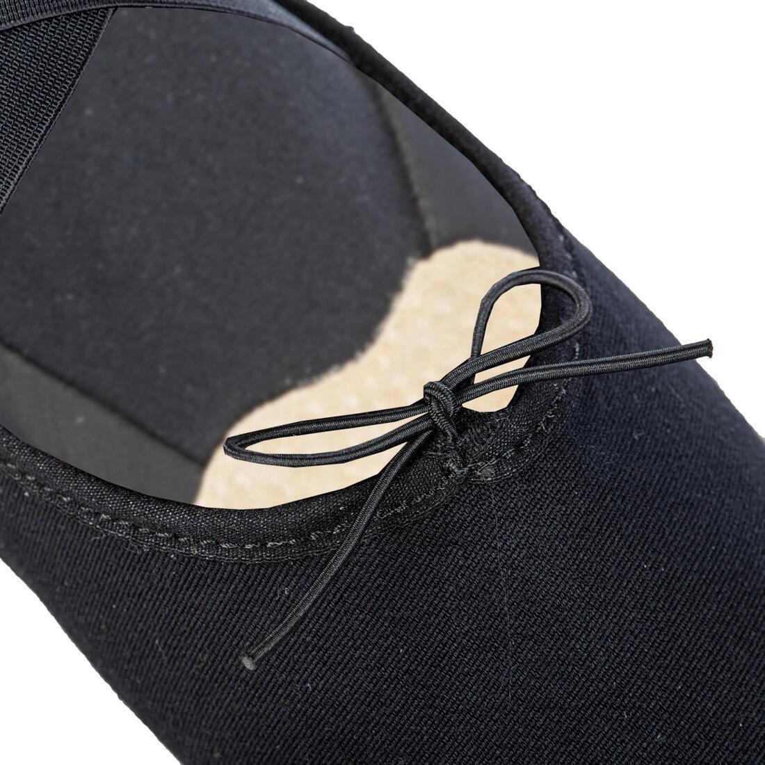 Stretch Canvas Split-Sole Demi-Pointe Ballet, Black, , large image number 2