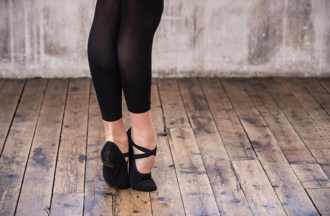 Stretch Canvas Split-Sole Demi-Pointe Ballet, Black, , large image number 7
