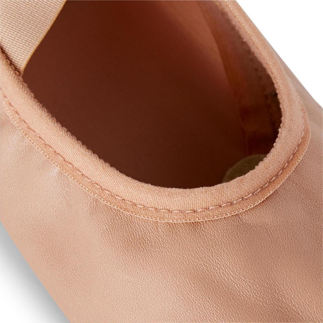 STAREVER - Leather Split-Sole Demi-Pointe Shoes Sizes 9.5C - 8 - Beige, Powdery beige