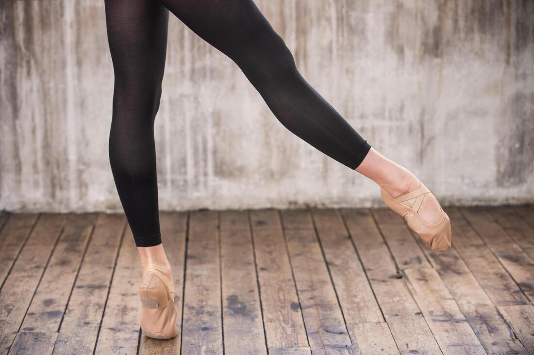 CARAMEL BEIGE Leather Split-Sole Demi-Pointe Shoes Sizes 9.5C - 8, No Color, large image number 6