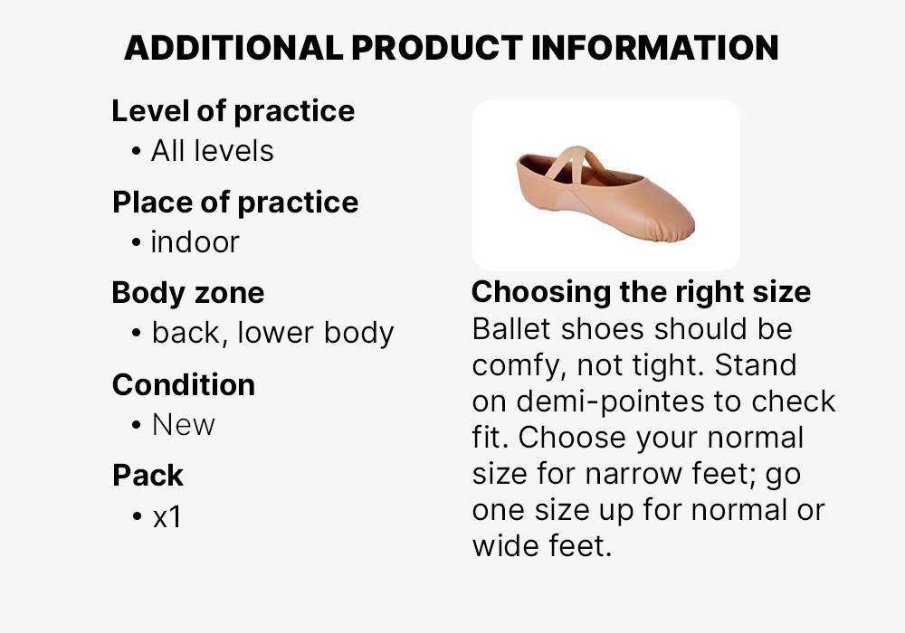 CARAMEL BEIGE Leather Split-Sole Demi-Pointe Shoes Sizes 9.5C - 8, , large image number 11