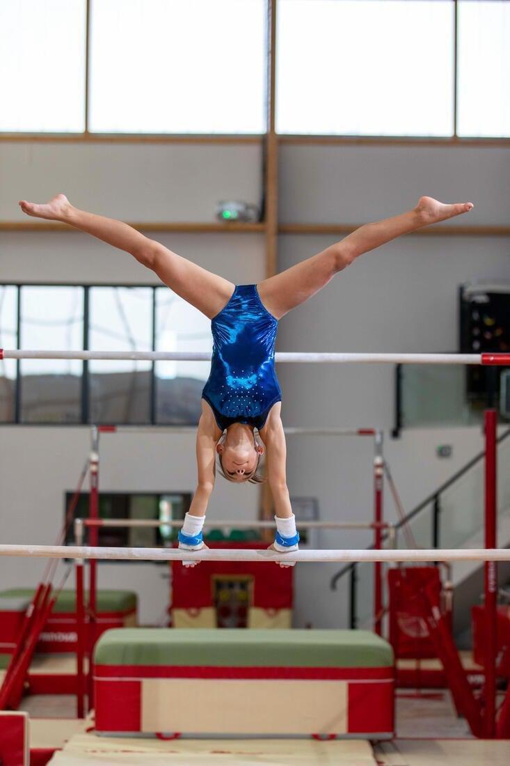 900Girls Artistic Gymnastics Sleeveless Leotard, Blue, No Color, large image number 7