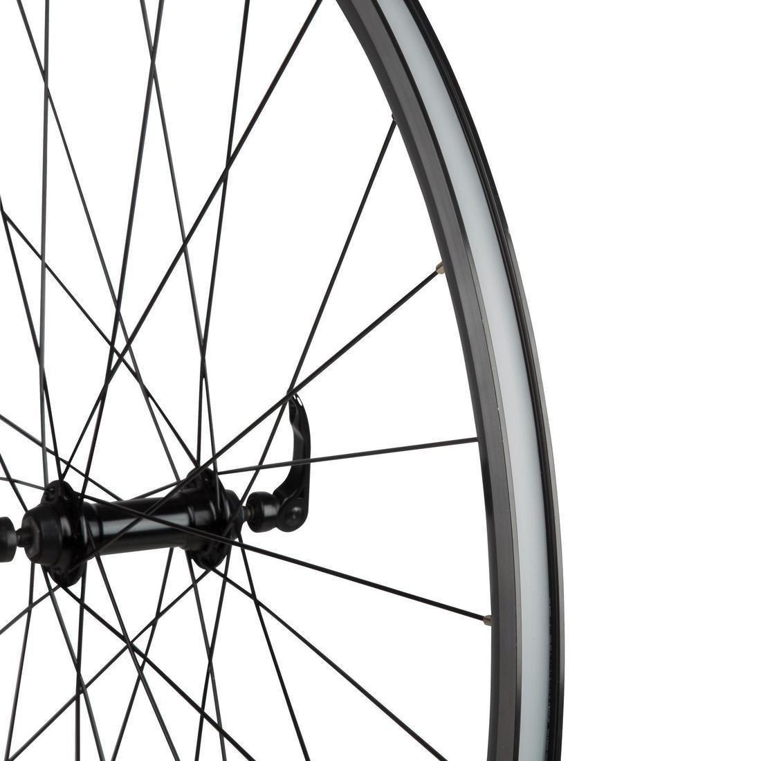 Triban 100 700 Double-Walled Front Road Bike Wheel, No Color, medium