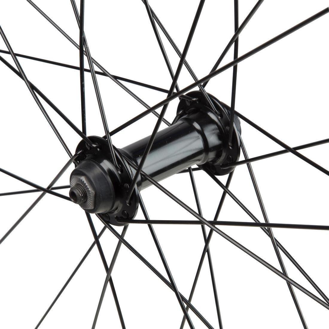 Triban 100 700 Double-Walled Front Road Bike Wheel, No Color, large image number 4