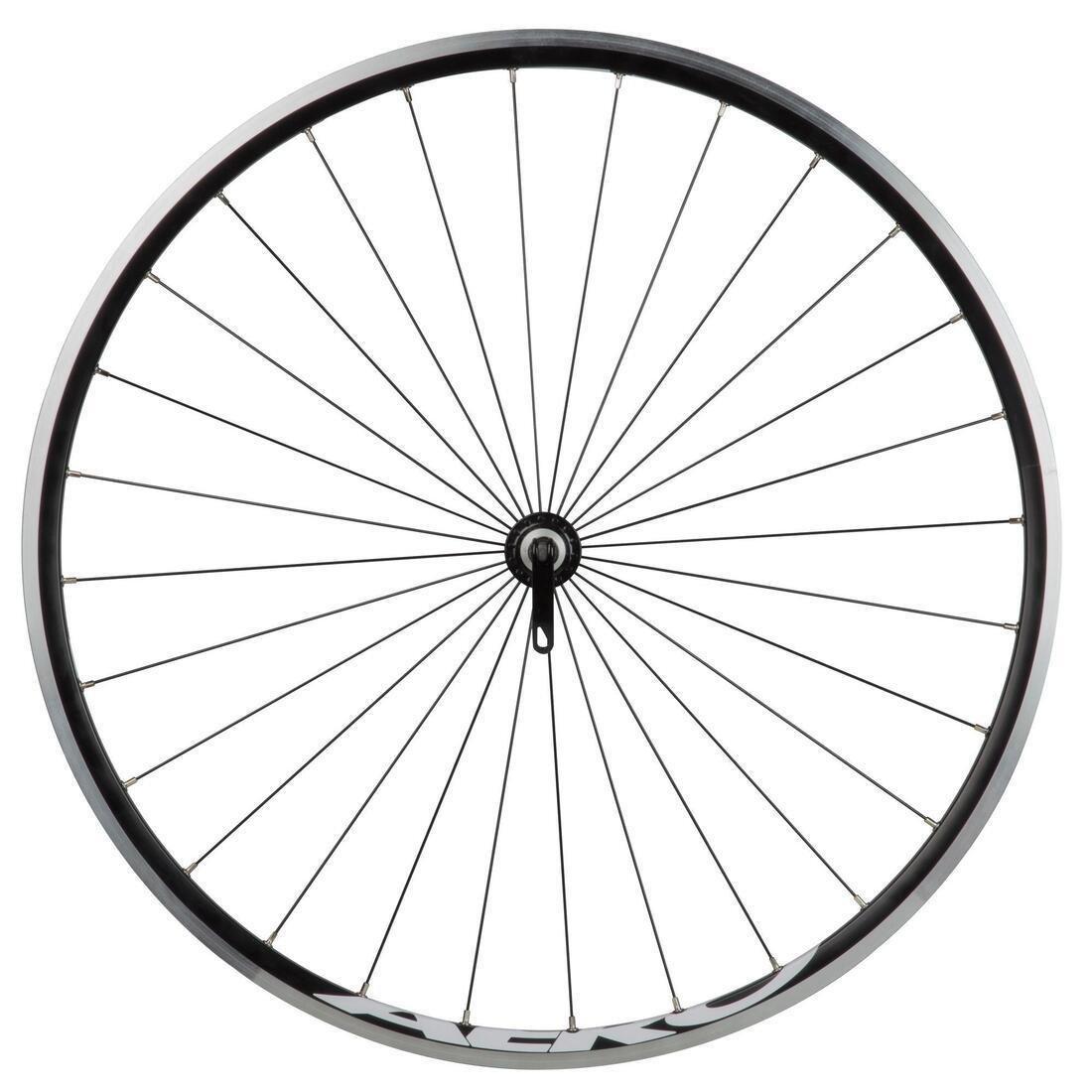 Triban 520 700 Double-Walled Front Road Bike Wheel, Black, No Color, large image number 1